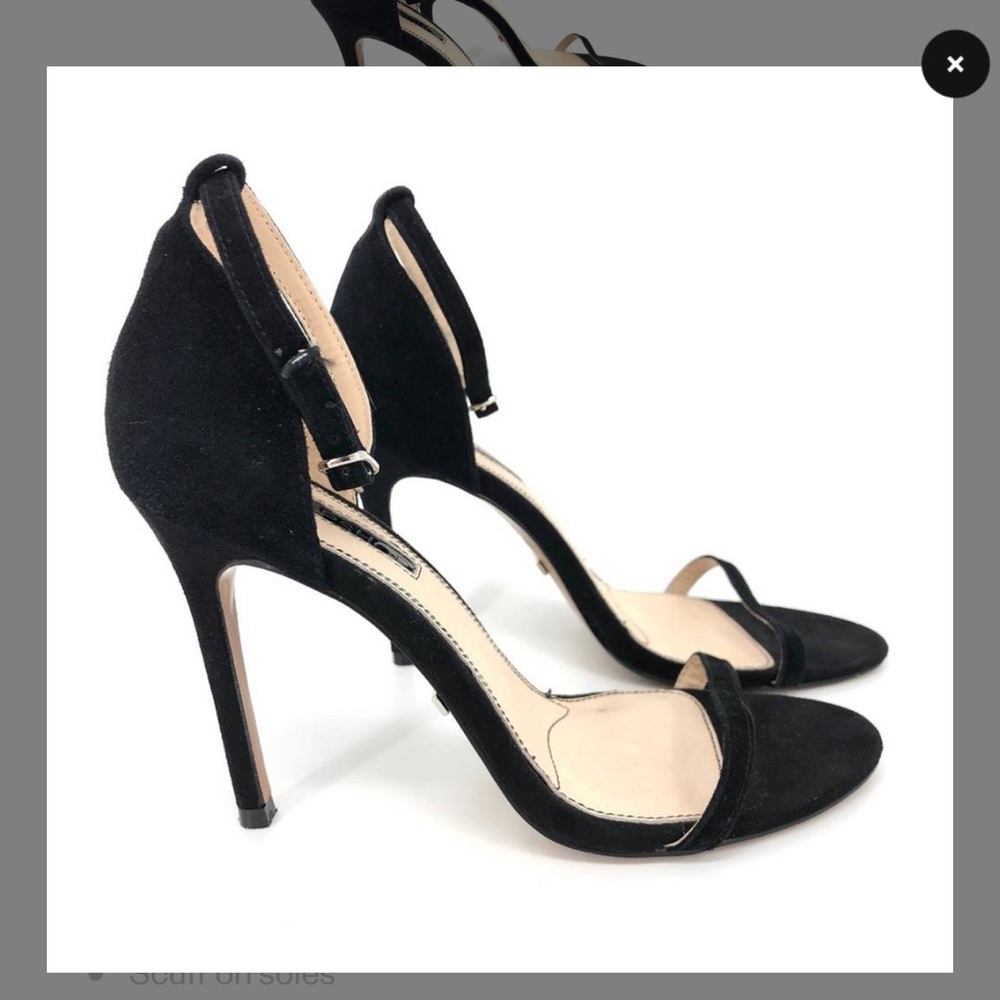 Topshop black strappy heels size 5/38 , US 7.5